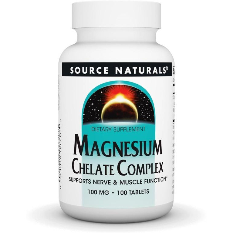 Source Naturals Magnesium Chelate Complex 100 mg 100 Tablets - зображення 1