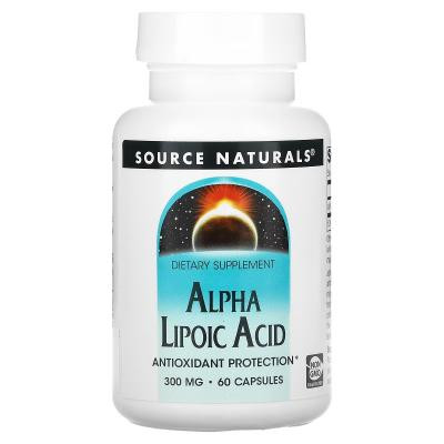 Source Naturals Альфа-ліпоєва кислота, 300 мг, Alpha Lipoic Acid, 60 капсул (SNS-01764) - зображення 1