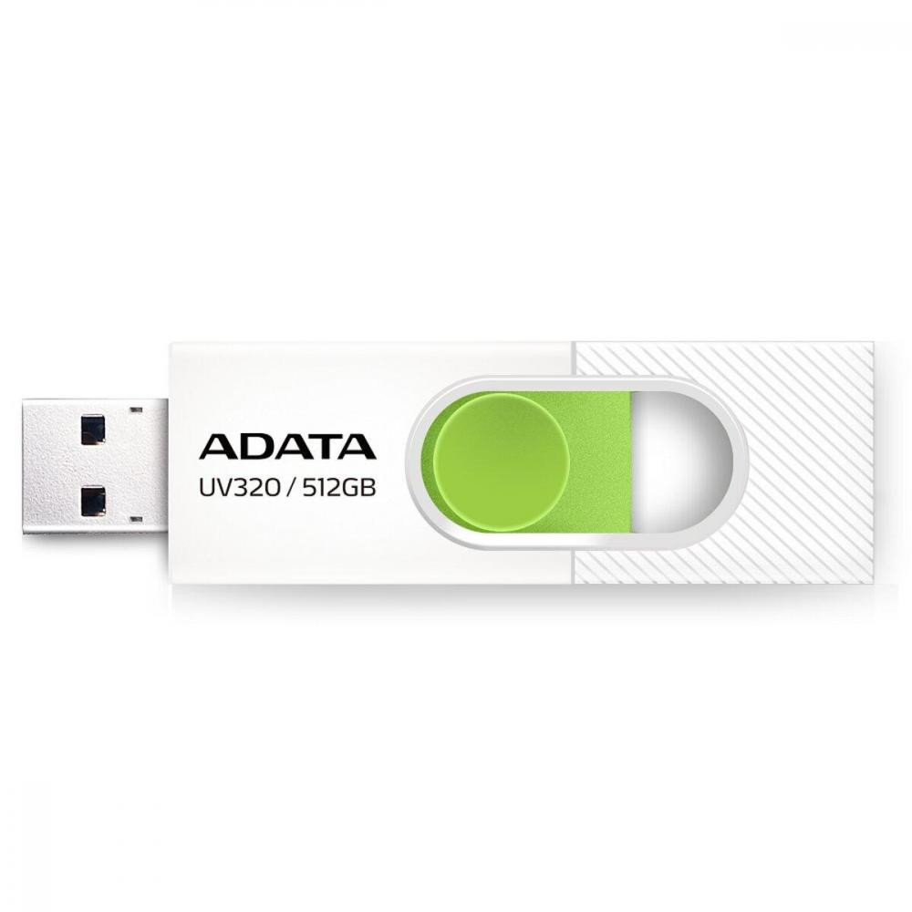 ADATA 512 GB UV320 USB 3.2 White/Green (AUV320-512G-RWHGN) - зображення 1