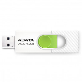   ADATA 512 GB UV320 USB 3.2 White/Green (AUV320-512G-RWHGN)