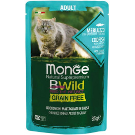   Monge BWild Free Wet з тріскою та креветками 85 г (8009470012768)