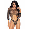 Leg Avenue Боді  Top bodysuit with thong back Black - зображення 1