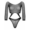 Leg Avenue Боді  Top bodysuit with thong back Black - зображення 5