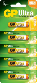   GP Batteries AAA bat Alkaline 5шт Ultra (24AU-UR5)