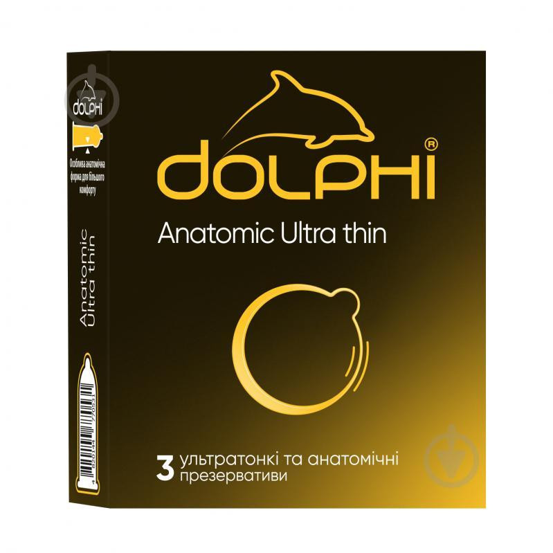 DOLPHI Презервативи DOLPHI Анатомічні надтонкі 3 шт (4820144770531) - зображення 1