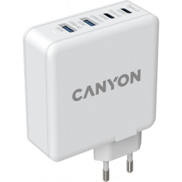   Canyon H-100 GaN 2xUSB-C, 2xUSB-A, PD3.0, QC3.0, 100W White (CND-CHA100W01)