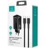 USAMS US-CC110 GaN Mini 65W 2хType-C/USB QC Black - зображення 2