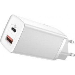   Baseus GaN2 Lite Quick Charger C+U 65W EU White (CCGAN2L-B02)