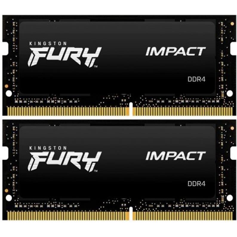 Kingston FURY 32 GB (2x16GB) SO-DIMM DDR4 2666 MHz Impact (KF426S15IB1K2/32) - зображення 1