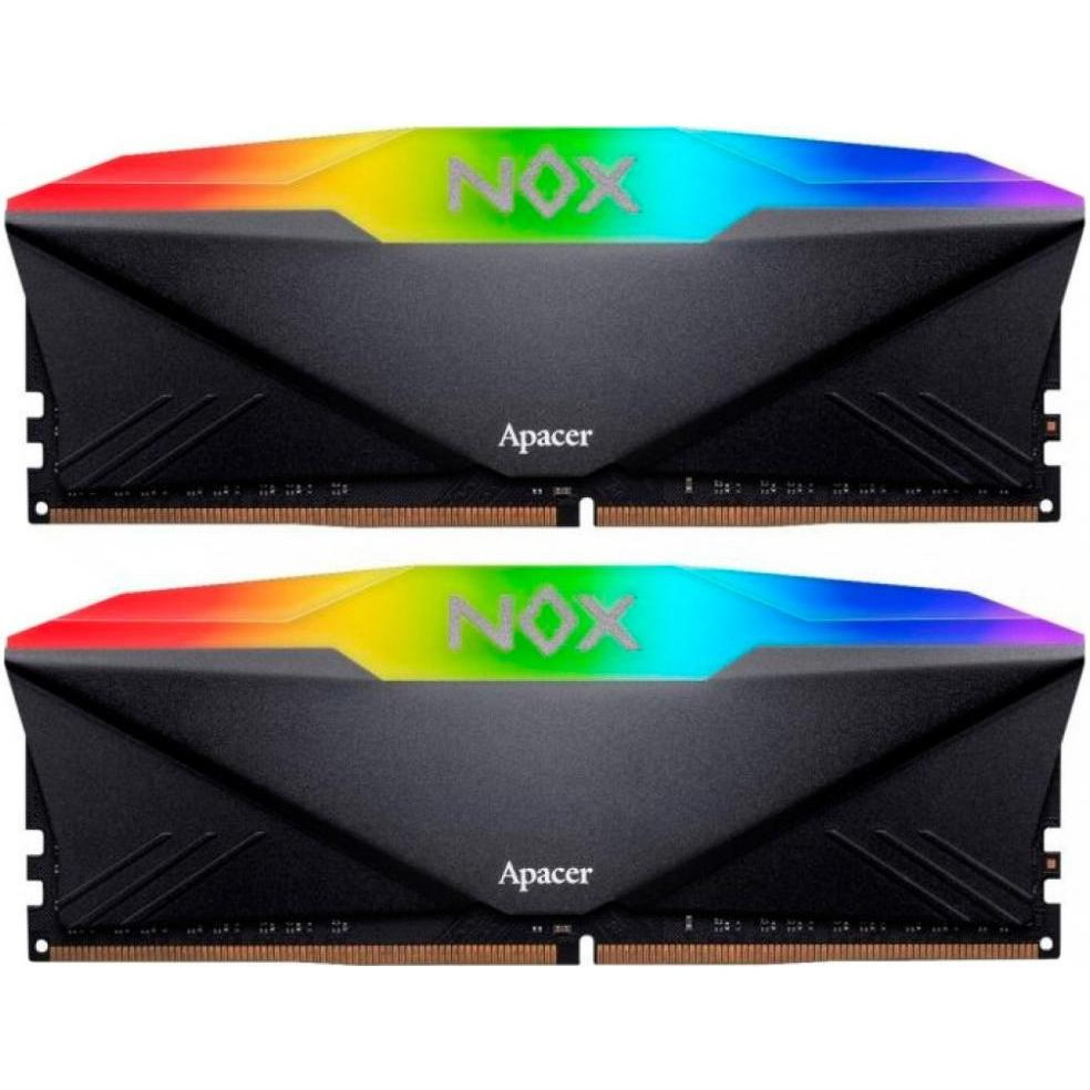 Apacer 32 GB (2х16GB) DDR4 3600 MHz NOX RGB Black (AH4U32G36C25YNBAA-2) - зображення 1