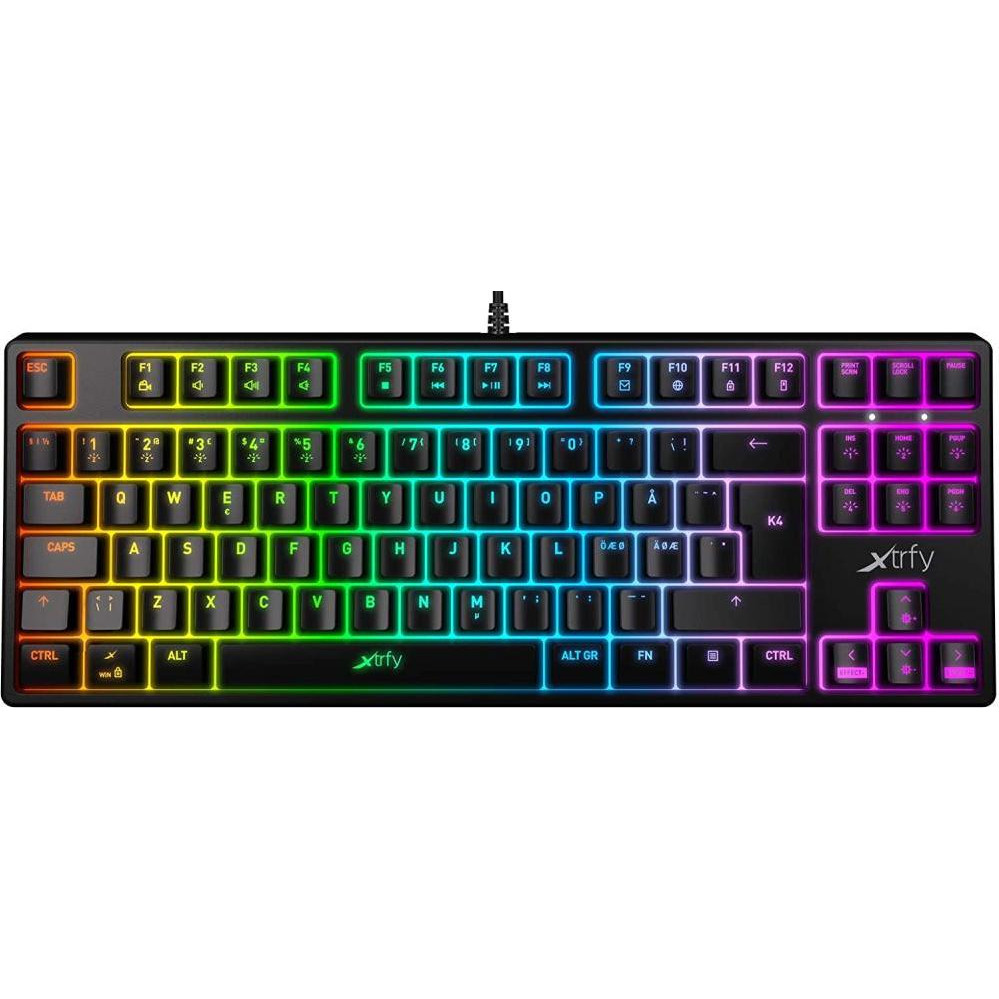 Xtrfy K4 TKL RGB Kailh Red USB Black UKR RUS (XG-K4-RGB-TKL-R-UKR) - зображення 1