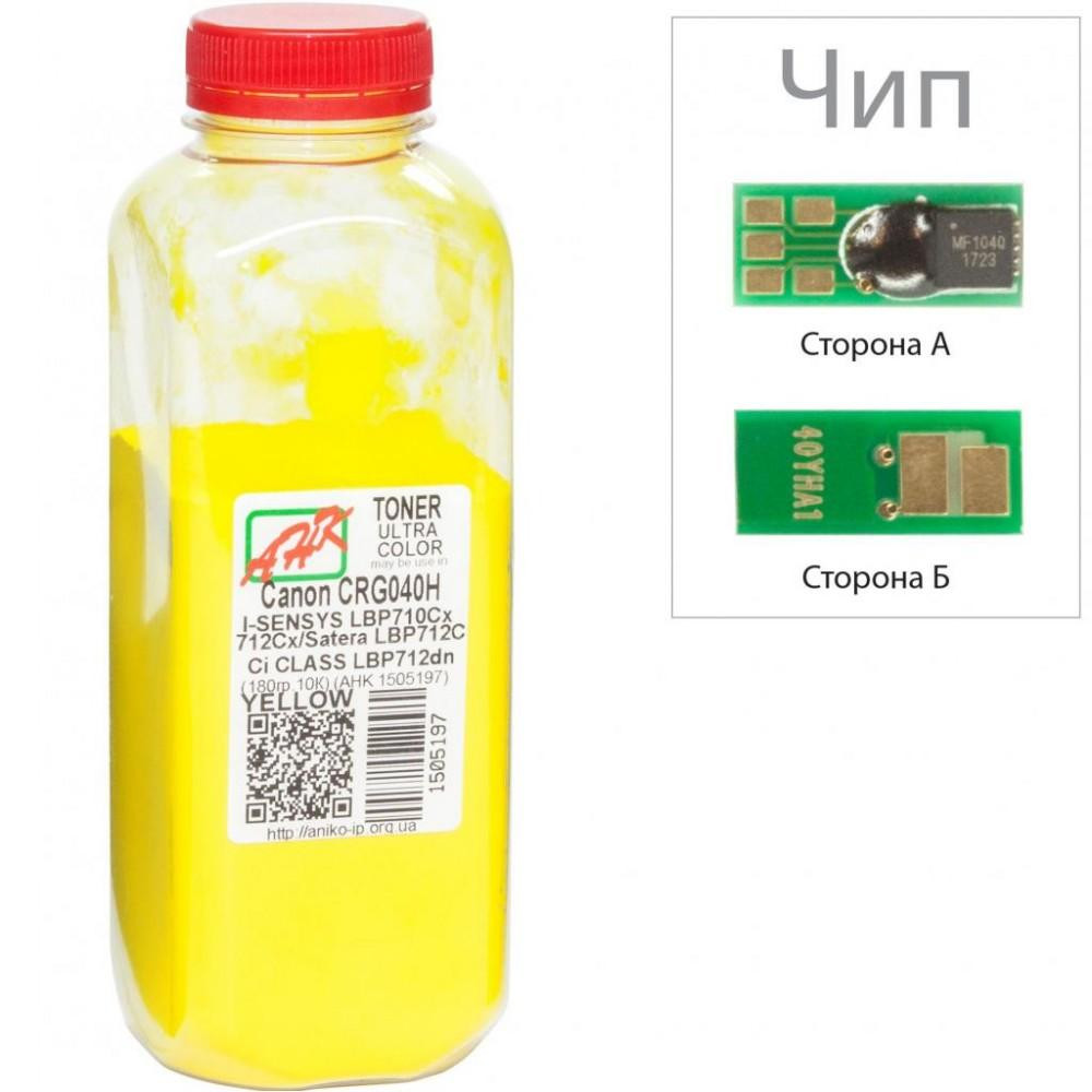 AHK Тонер + чип Canon LBP-710/ 712 бутль 180г Yellow (1505201) - зображення 1