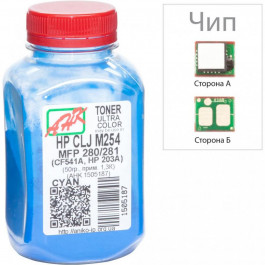   AHK Тонер + чип для HP CLJ M254/ MFP280/ 281 бутль 60г Cyan (1505191)