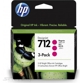   HP 712 Magenta 3-Pack (3ED78A)