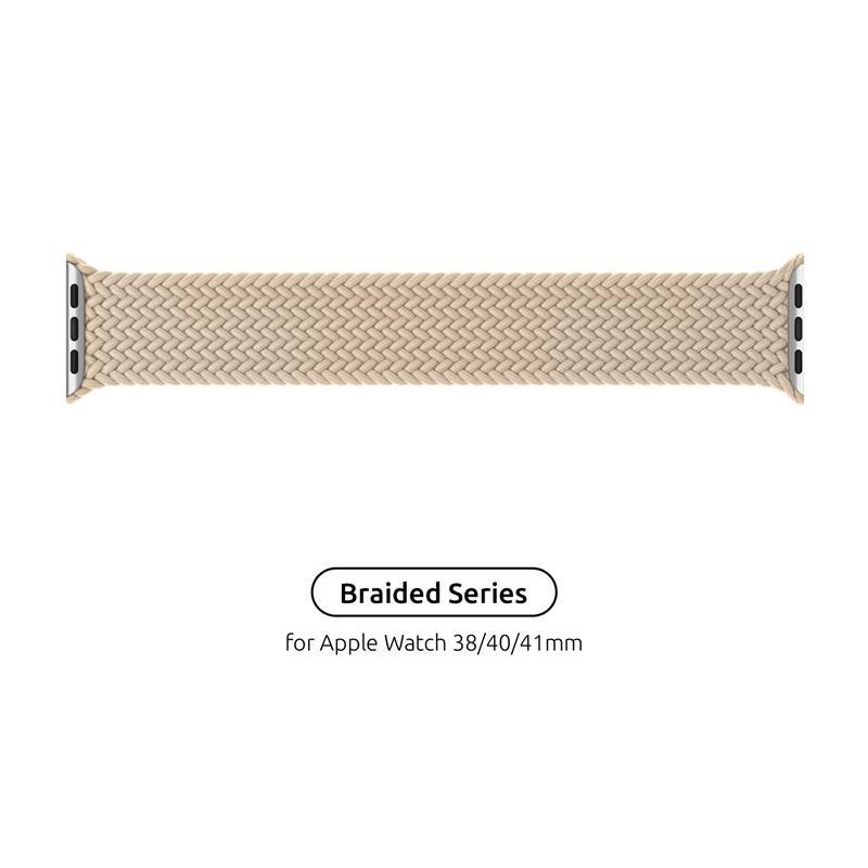 ArmorStandart Ремінець  Braided Solo Loop для Apple Watch 38/40/41 mm Size 2 (120 mm) Beige (ARM64891) - зображення 1