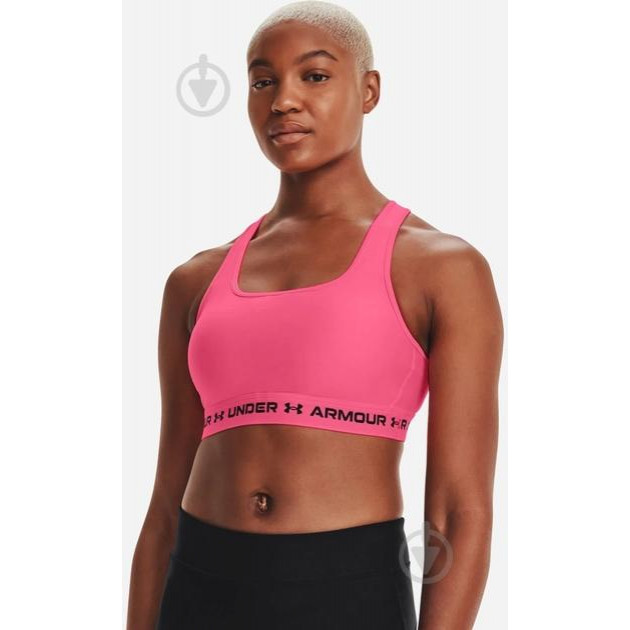 Under Armour Спортивний топ  UA Crossback Mid Bra 1361034-653 XS Рожевий (194513955206) - зображення 1