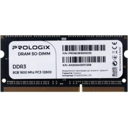   Prologix 8 GB SO-DIMM DDR3 1600 MHz (PRO8GB1600D3S)