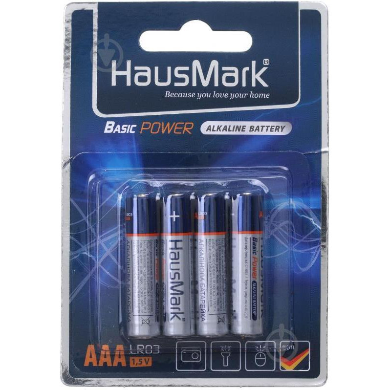 HausMark AAA bat Alkaline 4шт Basic Power (MST-AL4AAA) - зображення 1