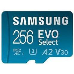   Samsung 256 GB microSDXC UHS-I U3 V30 A2 EVO Select + SD Adapter MB-ME256KA