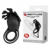 Pretty Love Vibrant Penis Ring Ruben Black (6603BI1254) - зображення 1