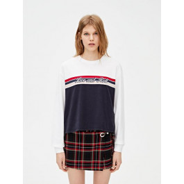   Pull&Bear Лонгслів довгий жіночий  XAZ295275HCDV L Білий (DD8000006972105)