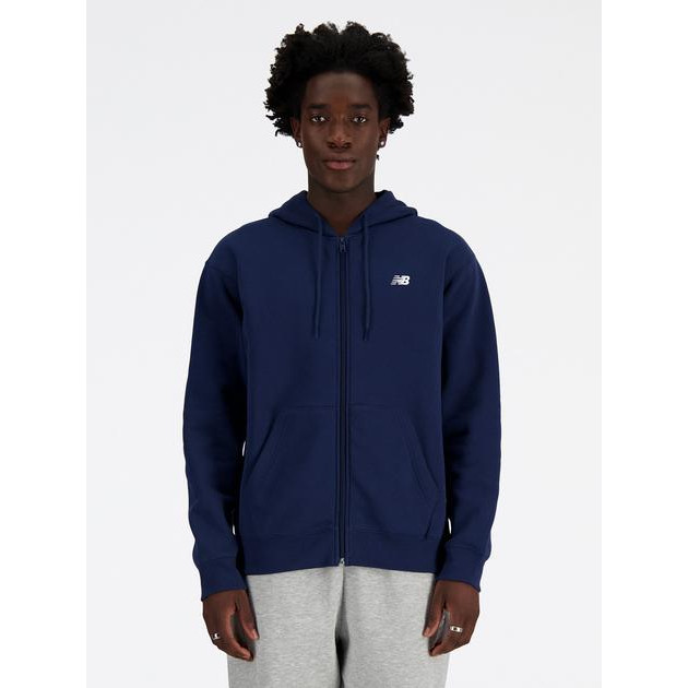 New Balance Толстовка на флісі на блискавці чоловіча  Sport Essentials Full Zip MJ41502NNY L Синя (197375352725) - зображення 1