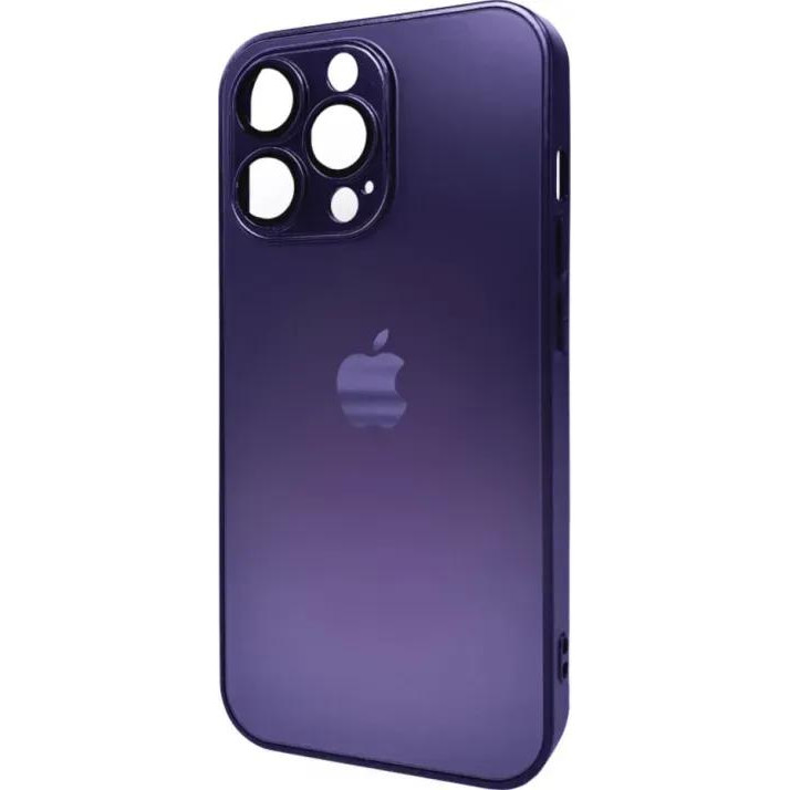 AG Glass Matt Frame Color Logo for Apple iPhone 12 Pro Deep Purple (AGMattFrameiP12PPurple) - зображення 1