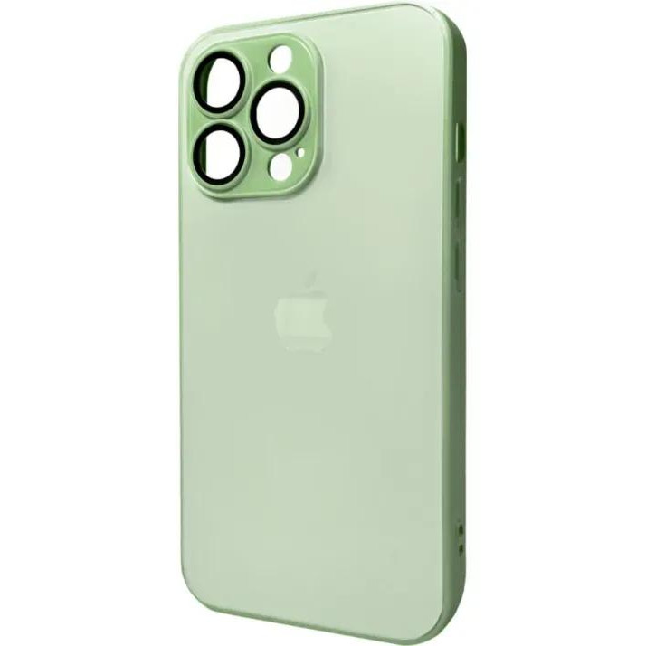 AG Glass Matt Frame Color Logo for Apple iPhone 12 Pro Light Green (AGMattFrameiP12PLGreen) - зображення 1