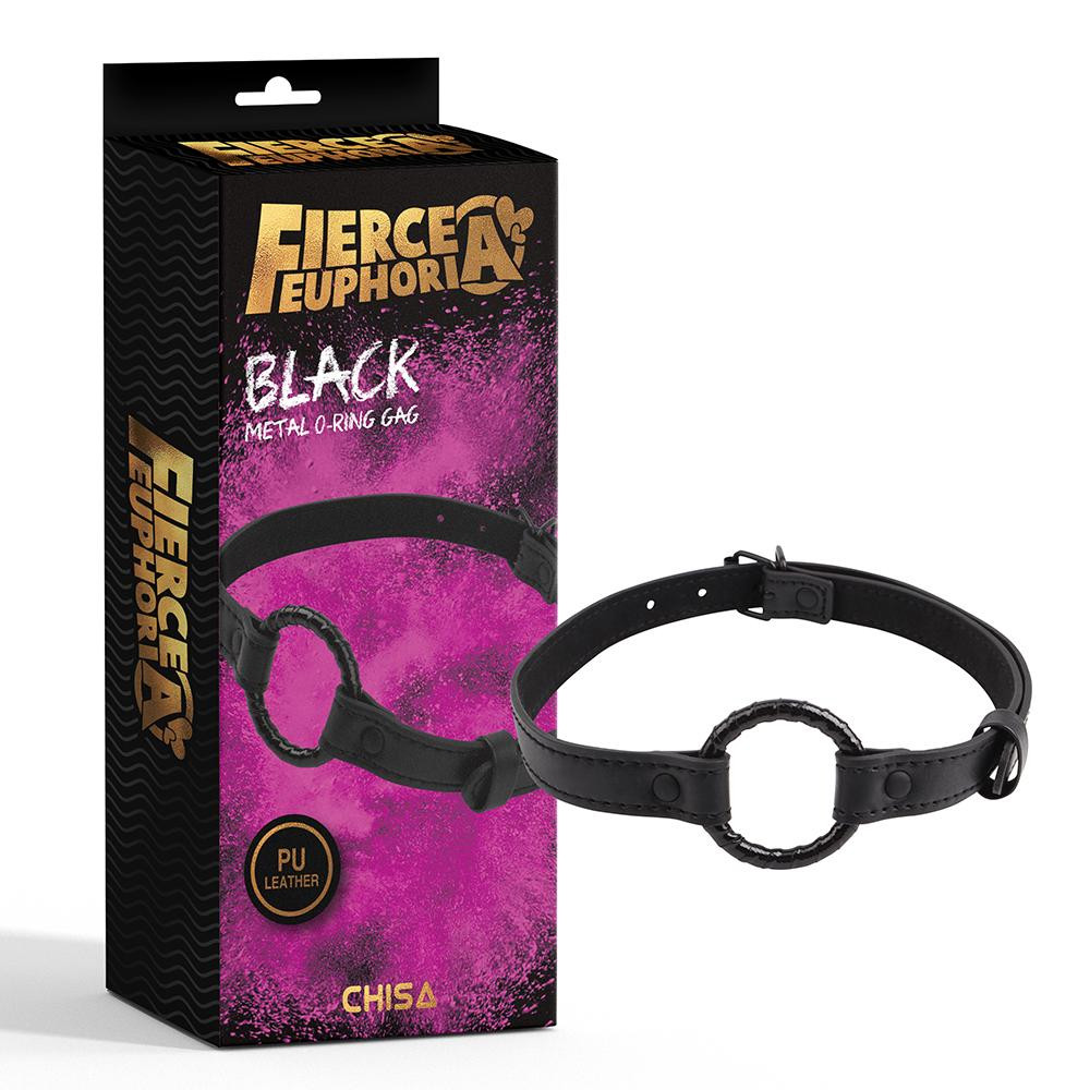 Chisa Novelties Кляп кільце Black Metal O-Ring Gag Fierce Euphoria Chisa (CH30632) - зображення 1