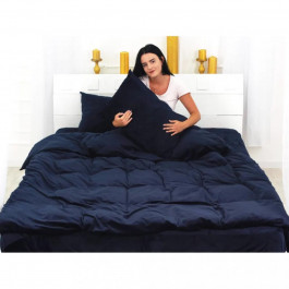   MirSon Постільна білизна Winter Frost 28-0006 Navy blue Velvet велюр  Kingsize комплект (2200003998788)