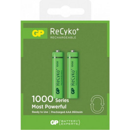   GP Batteries AAA 1000mAh NiMh 2шт ReCyko+ (GP100AAAHCE-2GBE2)