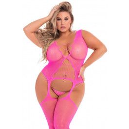   Pink Lipstick Комбінезон FLIGHTRISK SHEER BODYSTOCKING PLUS SIZE (7227034XPNKOS)