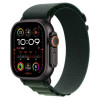 Apple Ремінець  Alpine Loop Dark Green - Black Titanium Finish для  Watch 44/45/46/49mm - Small (MYPQ3) - зображення 2