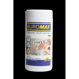   BuroMax Салфетки влажные антисептические  100 шт. в пластиковой тубе (BM.0805)