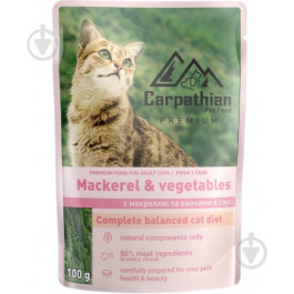   Carpathian Pet Food з макреллю і овочами в соусі 100 г (4820111141197)