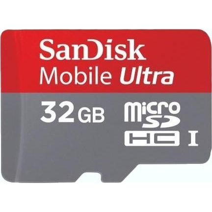 SanDisk 32 GB microSDHC Mobile Ultra + SD adapter SDSDQU-032G-U46A - зображення 1