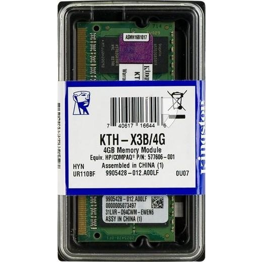Kingston 4 GB SO-DIMM DDR3 1333 MHz (KTH-X3B/4G) - зображення 1