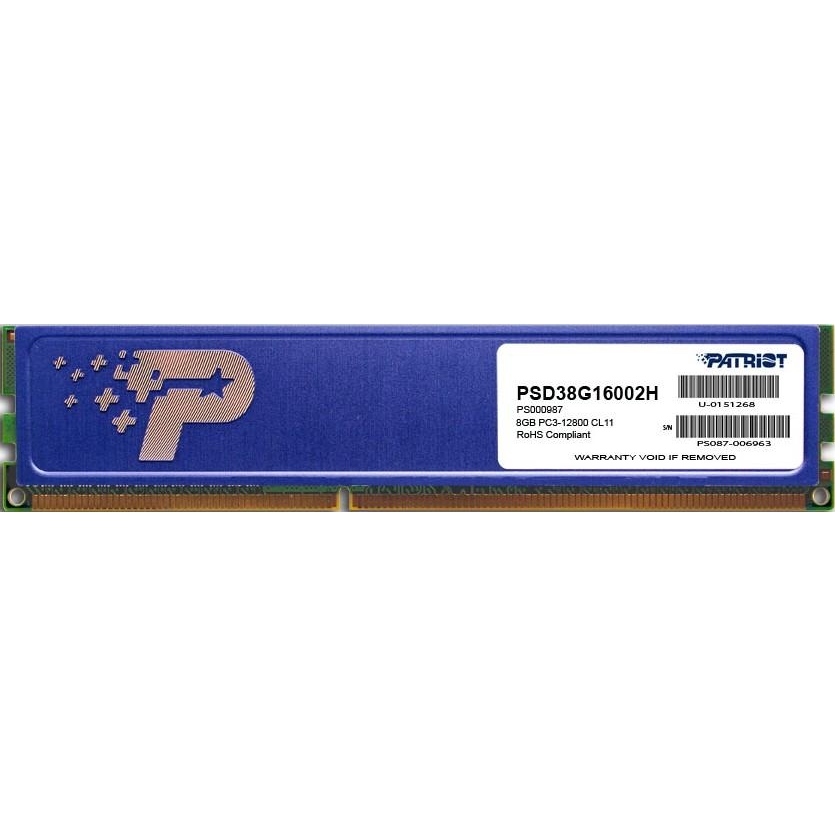 PATRIOT 8 GB DDR3 1600 MHz (PSD38G16002H) - зображення 1