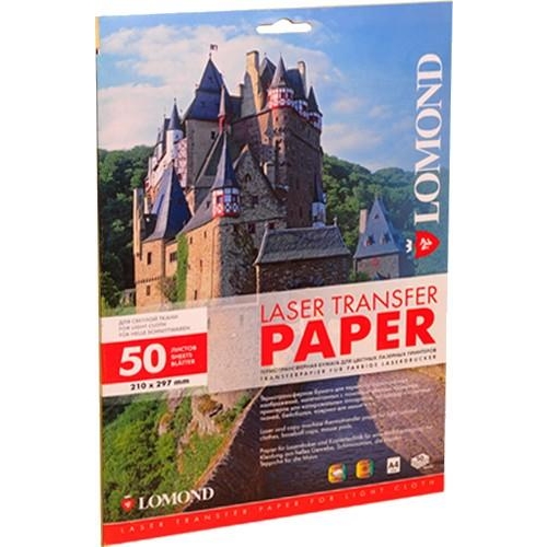 Lomond Thermotransfer Laser Paper A4/50 for Light Cloth (0807420) - зображення 1