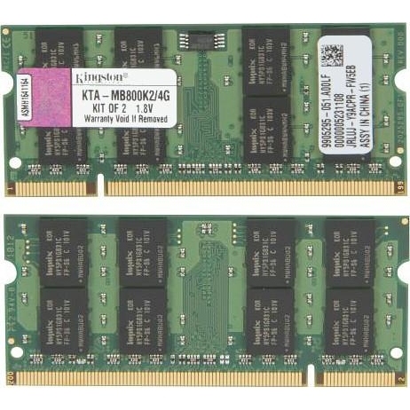 Kingston 2 GB SO-DIMM DDR2 800 MHz (KTA-MB800K2/2G) - зображення 1