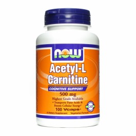 Now Acetyl-L Carnitine 500 mg 100 caps