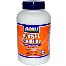 Now Acetyl-L Carnitine 500 mg 200 caps