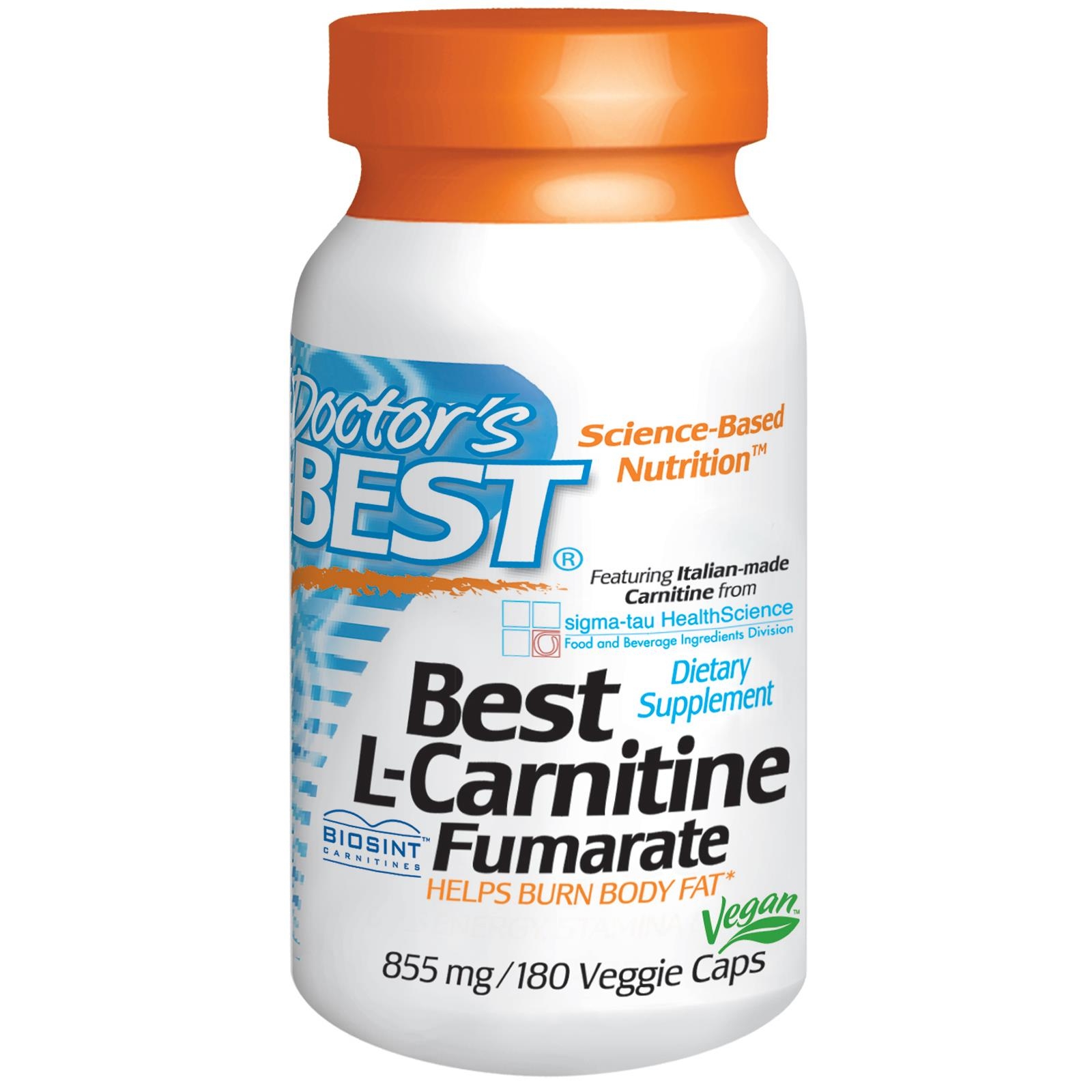Doctor's Best L-Carnitine Fumarate 855 mg 180 caps - зображення 1