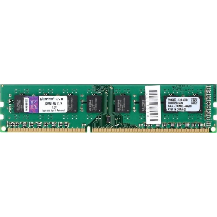 Kingston 8 GB DDR3 1600 MHz (KVR16N11/8) - зображення 1