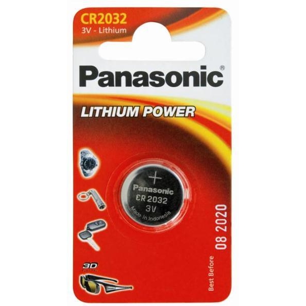 Panasonic CR-2032 bat(3B) Lithium 1шт (CR-2032EL/1B) - зображення 1