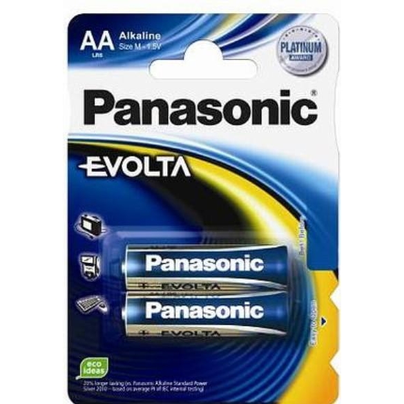 Panasonic AA bat Alkaline 2шт EVOLTA (LR6EGE/2BP) - зображення 1