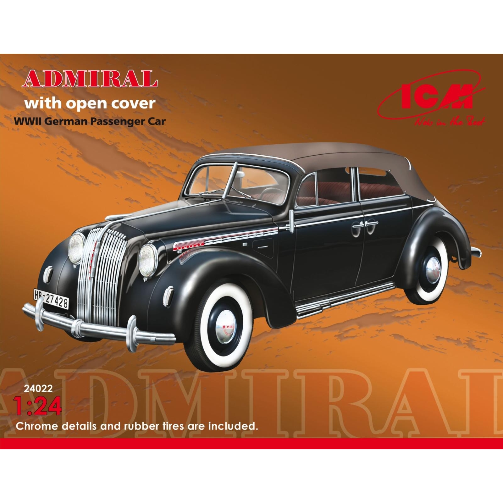 ICM Opel Admiral Cabriolet II MB 1:24 (ICM24022) - зображення 1