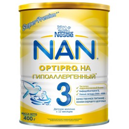 Nestle NAN 3 гипоаллергенный 400 гр