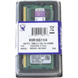 Kingston 4 GB SO-DIMM DDR3 1600 MHz (KVR16S11/4)