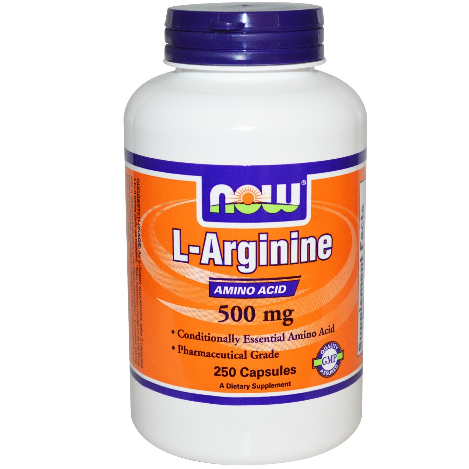 Now L-Arginine 500 mg 250 caps - зображення 1